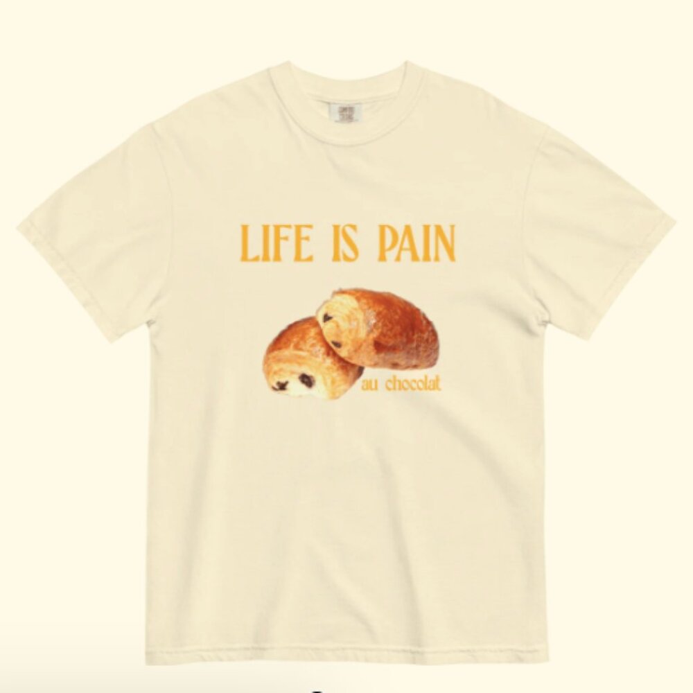Life Is Pain (Au Chocolate) T-Shirt (Men's Medium)